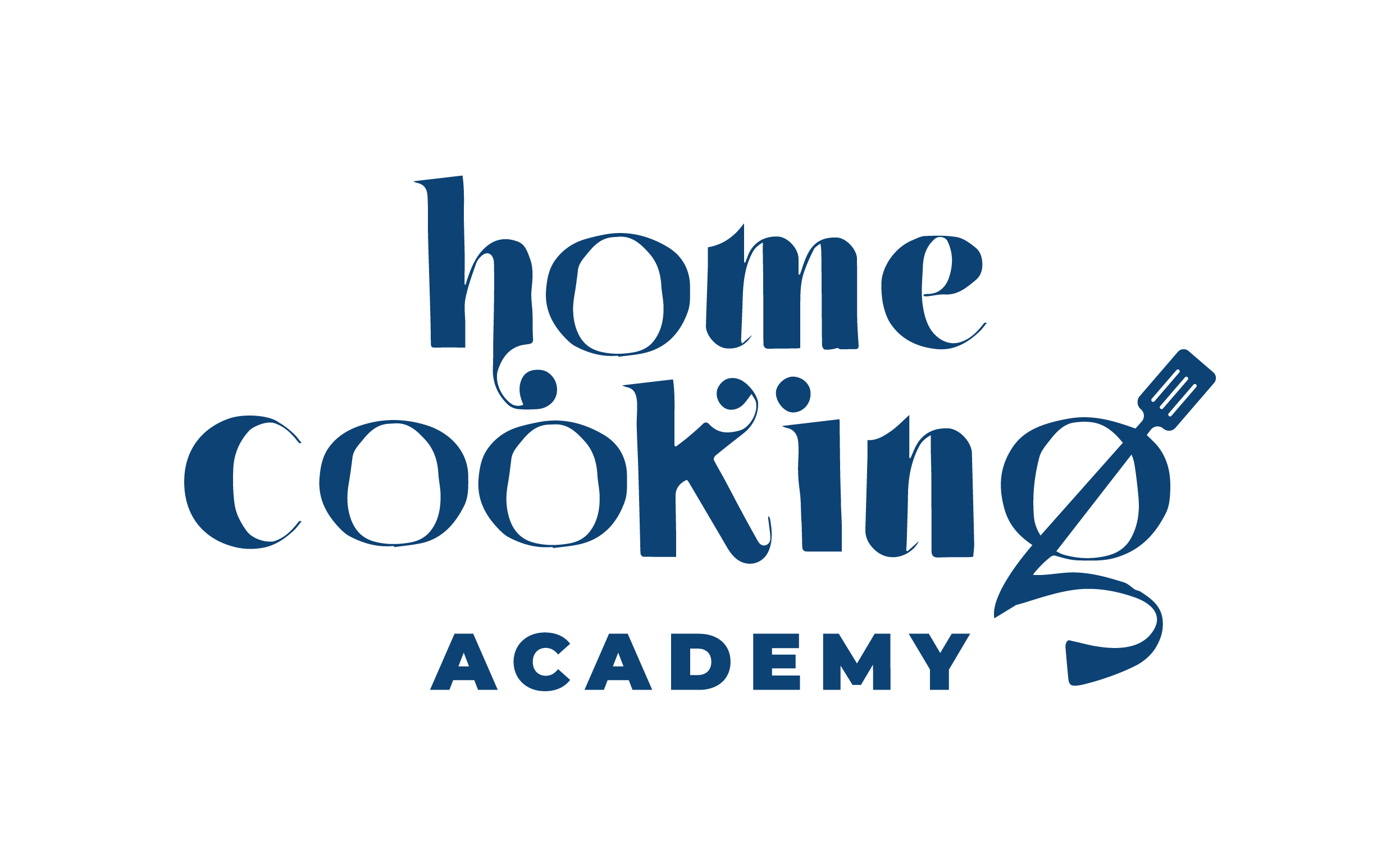 Logo in blue home cooking academy